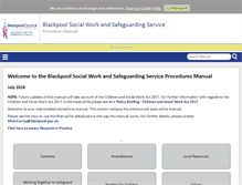 Tablet Screenshot of blackpoolchildcare.proceduresonline.com
