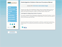 Tablet Screenshot of cambridgeshirecin.proceduresonline.com