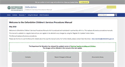 Desktop Screenshot of oxfordshirechildcare.proceduresonline.com