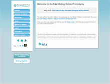 Tablet Screenshot of eastridingchildcare.proceduresonline.com