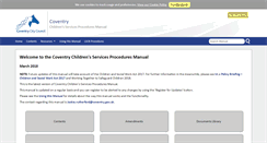 Desktop Screenshot of coventrychildcare.proceduresonline.com