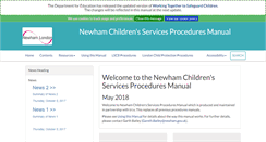 Desktop Screenshot of newhamchildcare.proceduresonline.com