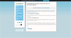 Desktop Screenshot of nottinghamshirechildcare.proceduresonline.com