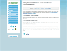 Tablet Screenshot of nottinghamshirechildcare.proceduresonline.com