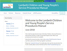 Tablet Screenshot of lambethchildcare.proceduresonline.com